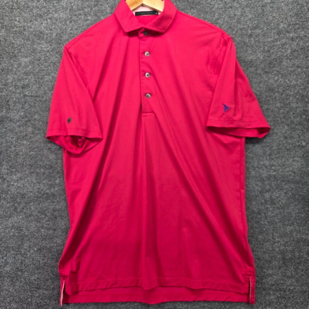 Greyson Men's‎ Golf Polo Shirt Hot Pink Short Sleeve Button Down Size M
